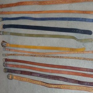 12 Vintage Leather Belts